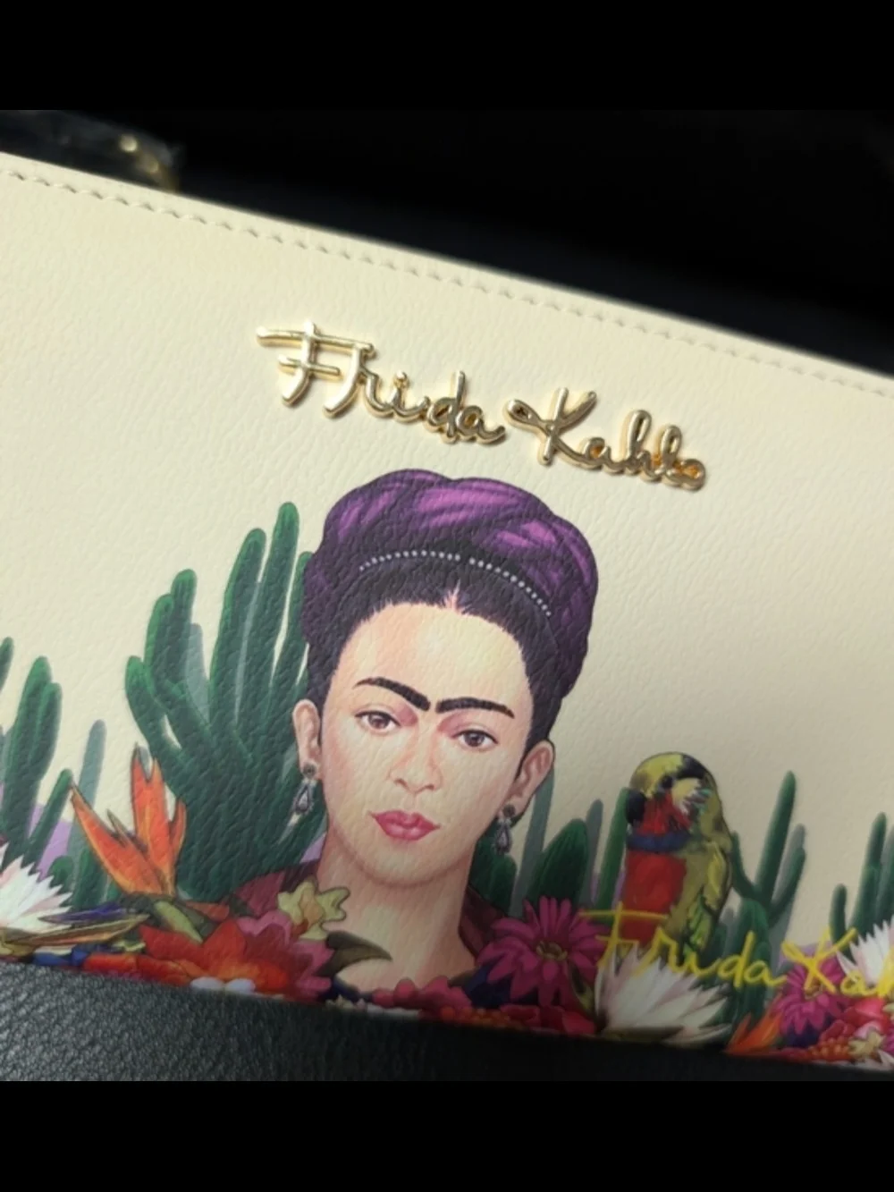 Frida Kahlo Floral Cream Crossbody